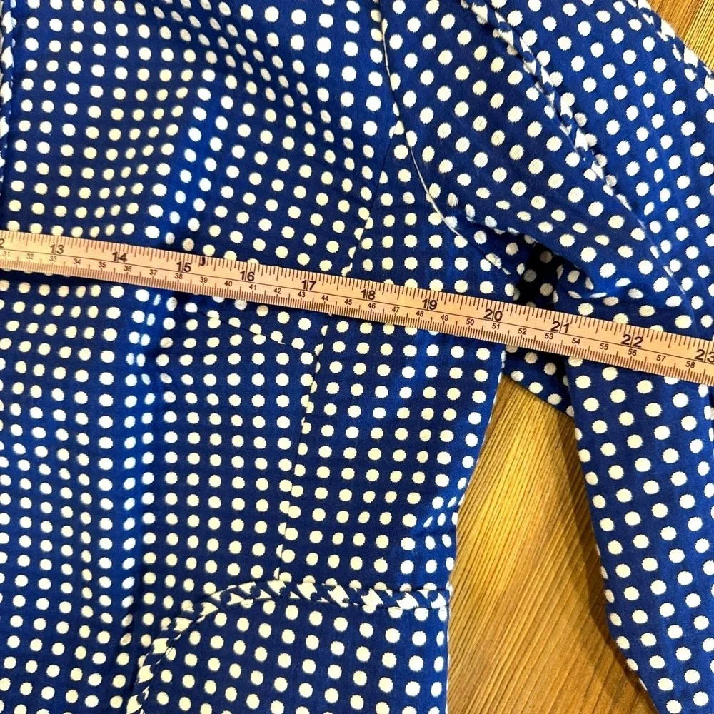 Laundry by Shelli‎ Segal Skirt Suit Womens 14 Blue Polka Dot 2-Piece Set NWT